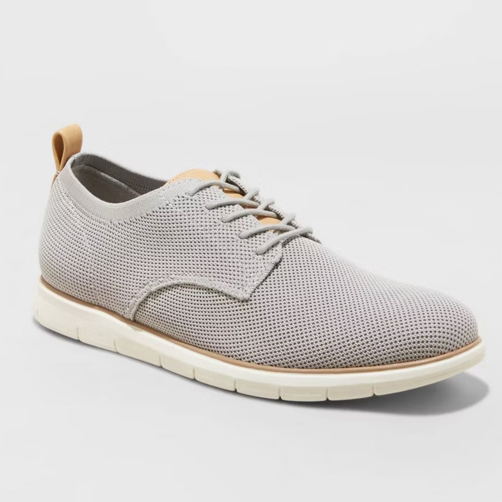 Goodfellow & Co Gray Kev Knit Perforated Oxfords NIB
